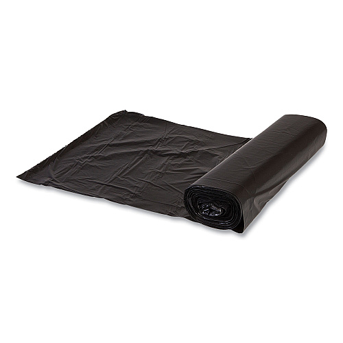 Inteplast Group High-Density Commercial Can Liner Value Pack, 60 gal, 19 mic, 43" x 46", Black, Interleaved Roll, 25 Bags/Roll, 6 Rolls/CT (VALH4348K22)