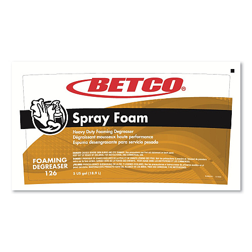 Betco Spray Foam Degreaser, Unscented, 5 gal Pail (1260500)