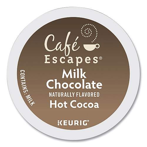 Keurig Cafe Escapes Milk Chocolate Hot Cocoa K-Cups, 96/Carton (6801CT)