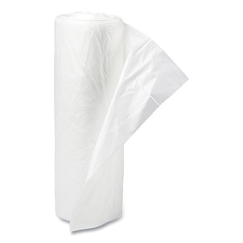 Inteplast Group High-Density Commercial Can Liners, 30 gal, 16 mic, 30" x 37", Clear, Interleaved Roll, 25 Bags/Roll, 20 Rolls/Carton (S303716N)