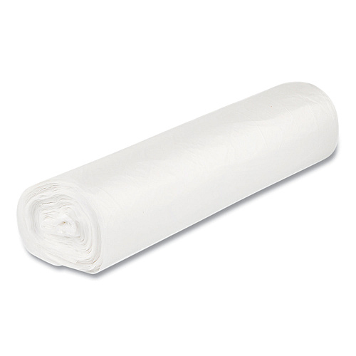 Inteplast Group Low-Density Commercial Can Liners, 10 gal, 0.35 mil, 24" x 24", Clear, Perforated Roll, 50 Bags/Roll, 20 Rolls/Carton (SL2424LTN)