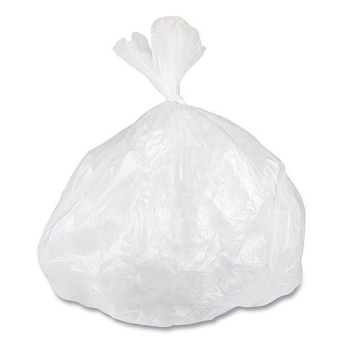 Inteplast Group Low-Density Commercial Can Liners, 16 gal, 0.5 mil, 24" x 32", White, Interleaved Roll, 50 Bags/Roll, 10 Rolls/Carton (SL2432XHW)