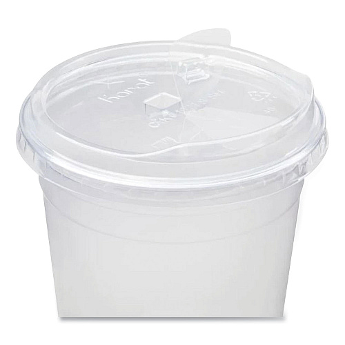 Karat PET Lids, Strawless Sipper, Fits 32 oz Cold Cups, Clear, 1,000/Carton (CKC107TSSH)