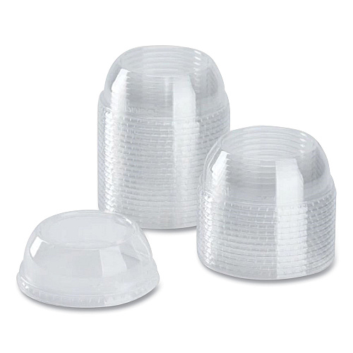 Karat PET Lids, Wide Opening Dome, Fits 12 oz to 24 oz Cold Cups, Clear, 1,000/Carton (CKDL626WH)