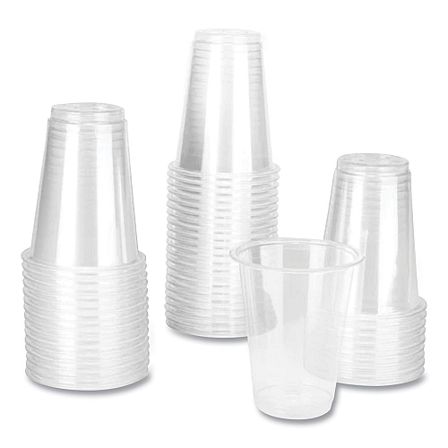 Karat PET Plastic Cups, 7 oz, Clear, 1,000/Carton (CKC7)