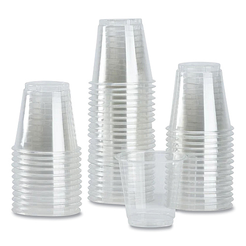 Karat PET Plastic Cups, 3 oz, Clear, 2,500/Carton (CKC3)