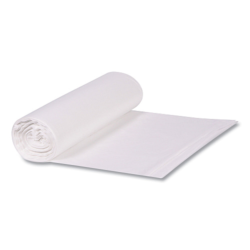 Boardwalk Low-Density Waste Can Liners, 23 gal, 0.9 mil, 28" x 45", Clear, Perforated Roll, 25 Bags/Roll, 8 Rolls/Carton (BWK2845SJC)