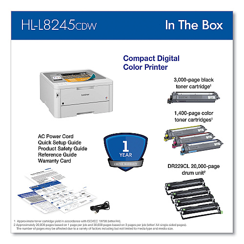 Brother Workhorse HL-L8245CDW Digital Color Printer