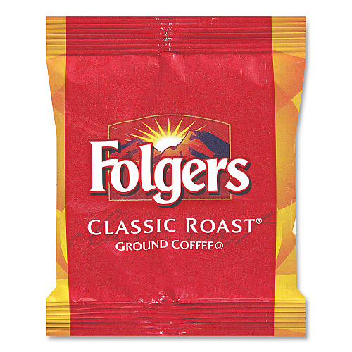Folgers Coffee, Fraction Pack, Classic Roast, 1.5oz, 42/Carton (06430)