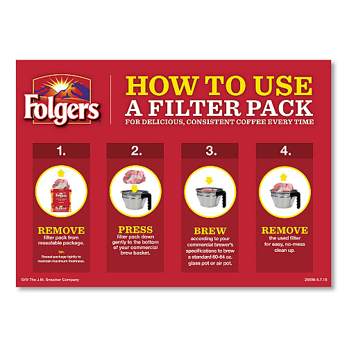Folgers Coffee Filter Packs, Classic Roast, 1.4 oz Pack, 40/Carton (10117)