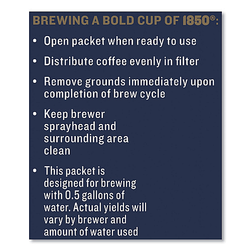 1850 Coffee Fraction Packs, Lantern Glow, Light Roast, 2.5 oz Pack, 24 Packs/Carton (21510)