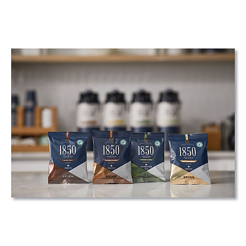 1850 Coffee Fraction Packs, Black Gold, Dark Roast, 2.5 oz Pack, 24 Packs/Carton (21512)