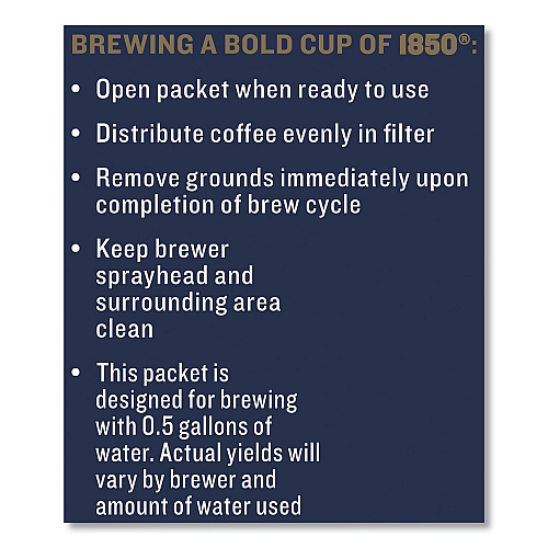 1850 Coffee Fraction Packs, Black Gold, Dark Roast, 2.5 oz Pack, 24 Packs/Carton (21512)