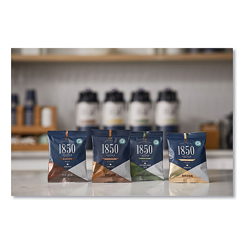 1850 Coffee Fraction Packs, Pioneer Blend Decaf, Medium Roast, 2.5 oz Pack, 24 Packs/Carton (21513)