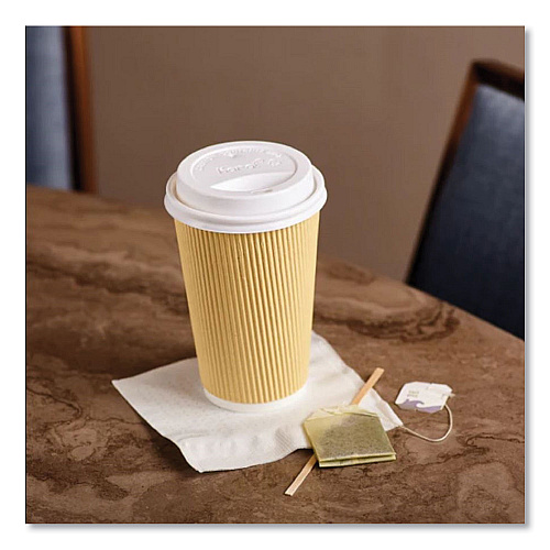Karat Hot Cup Lids, Fits 10 oz to 24 oz Paper Hot Cups, Sipper Lid, White, 1,000/Carton (CKDL516WPP)