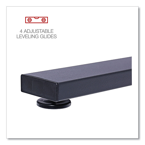 Workspace by Alera L-Shaped Writing Desk, 59.05" x 59.05" x 29.53", Gray/Black (ALEWSL5959GB)