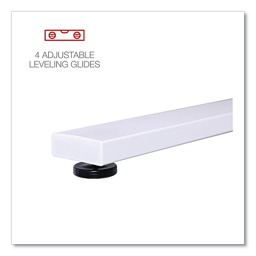 Workspace by Alera L-Shaped Writing Desk, 59.05" x 59.05" x 29.53", Beigewood/White (ALEWSL5959WB)