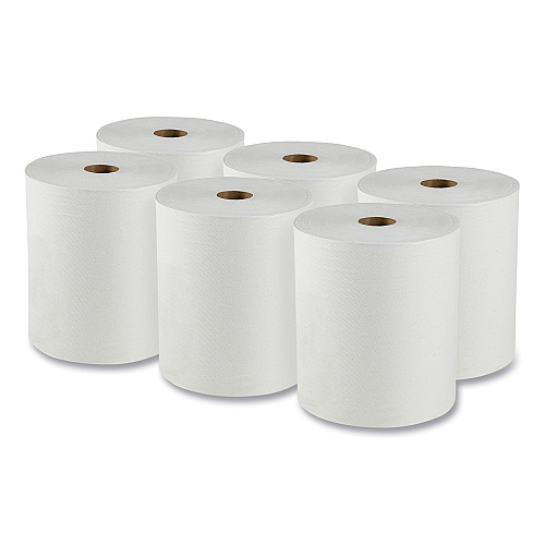 Scott Essential High Capacity Hard Roll Towels for Business, Absorbency Pockets, 1-Ply, 8" x 950 ft, 1.75" Core, White, 6 Rolls/CT (02000)