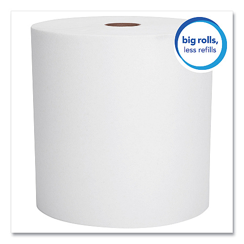 Scott Essential High Capacity Hard Roll Towels for Business, Absorbency Pockets, 1-Ply, 8" x 950 ft, 1.75" Core, White, 6 Rolls/CT (02000)