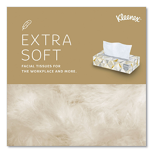 Kleenex White Facial Tissue for Business, 2-Ply, 125 Sheets/Box, 12 Boxes/Carton (03076)