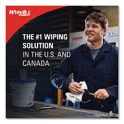 WypAll Power Clean Wipers for Solvents WetTask Customizable Wet Wiping System, Wipers Only, 9 x 15, White, 275/Roll, 2 Rolls/Carton (06006)