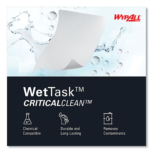WypAll Critical Clean WetTask Wipers for Bleach, Disinfectants, and Sanitizers (06471)