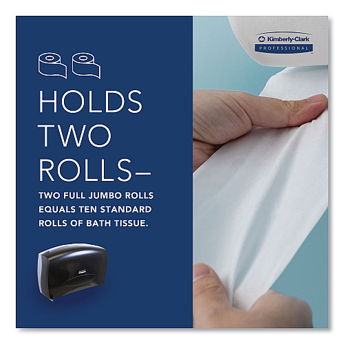 Kimberly-Clark Cored JRT Jumbo Combo Tissue Dispenser, 20.4 x 5.8 x 13.1, Smoke/Gray (09551)
