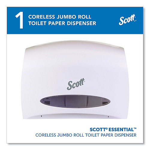 Scott Essential Coreless Jumbo Roll Tissue Dispenser, 14.25 x 6 x 9.75, White (09603)