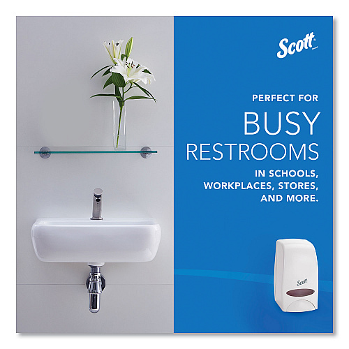 Scott Essential Manual Skin Care Dispenser, 1,000 mL, 5 x 5.25 x 8.38, White (92144)