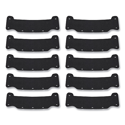 ergodyne Skullerz 8990 Lightweight Hard Hat Sweatband Replacement, Polyester, Black, 10/Pack (60234)