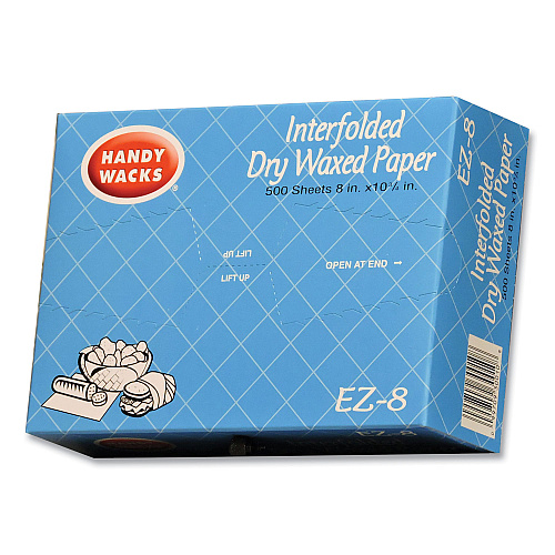 Handy Wacks Interfolded Dry Waxed Paper Deli Sheets, 10.75 x 8, 12/Box (EZ8)