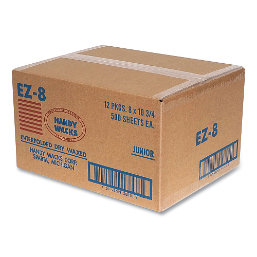 Handy Wacks Interfolded Dry Waxed Paper Deli Sheets, 10.75 x 8, 12/Box (EZ8)