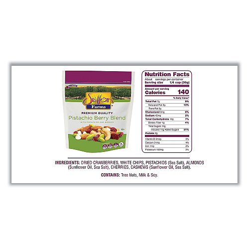 Setton Farms Pistachio Berry Blend, 4 oz Bag, 10/Carton (5919)