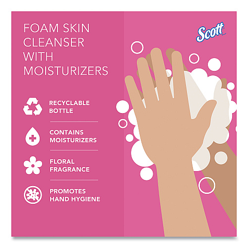 Scott Pro Foam Skin Cleanser with Moisturizers Refill, Light Floral, 1,000 mL (91552)