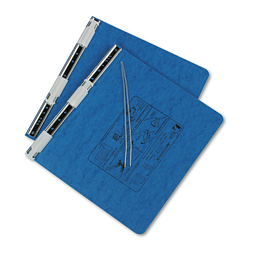 Acco PRESSTEX Covers with Storage Hooks, 2 Posts, 6" Capacity, 11 x 8.5, Light Blue (54122)