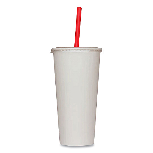 Karat PET Lids, Fits 12 oz to 22 oz Double Poly Paper Cold Cups, Flat Lid, Clear, 1,000/Carton (CKCL90)