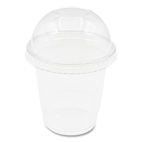 Karat PET Lids, Fits 8 oz to 10 oz Cold Cups, Dome Lid, Clear, 1,000/Carton (CKDL78)