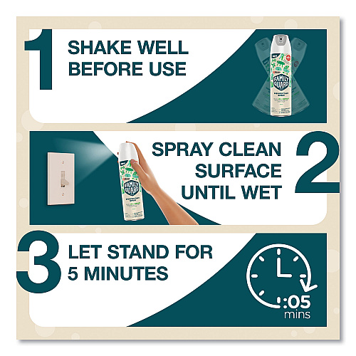 FamilyGuard Disinfectant Spray, Fresh Scent, 17.5 oz Aerosol Spray, 8/Carton (327164)