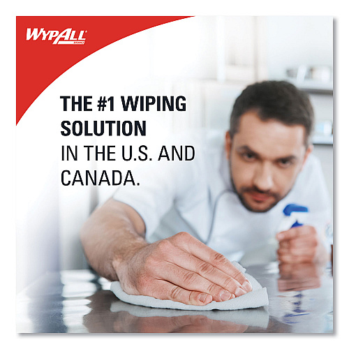 WypAll Heavy-Duty Foodservice Cloths, 12.5 x 23.5, Blue, 100/Carton (51633)