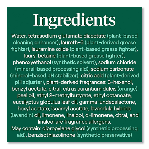 Seventh Generation Foaming Dish Spray, Mandarin Orange Scent, 16 oz Bottle, 6/Carton (45169CT)
