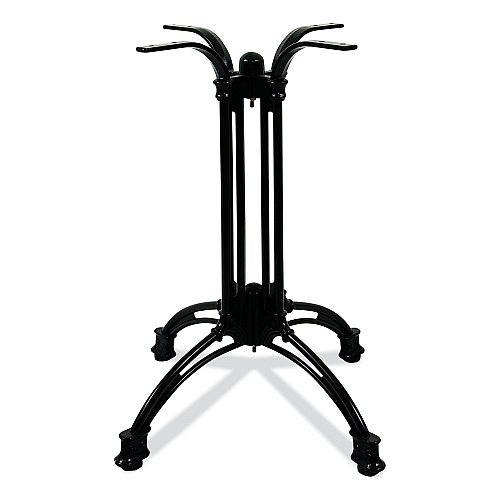 JMC Furniture Topalit Tables, Square, 32 x 32 x 29, Silver Top, Black Aluminum Base/Legs (106C32322)
