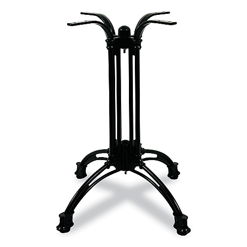 JMC Furniture Topalit Tables, Round, 36" dia x 29"h, Silver Top, Black Aluminum Base/Legs (106C36R2)