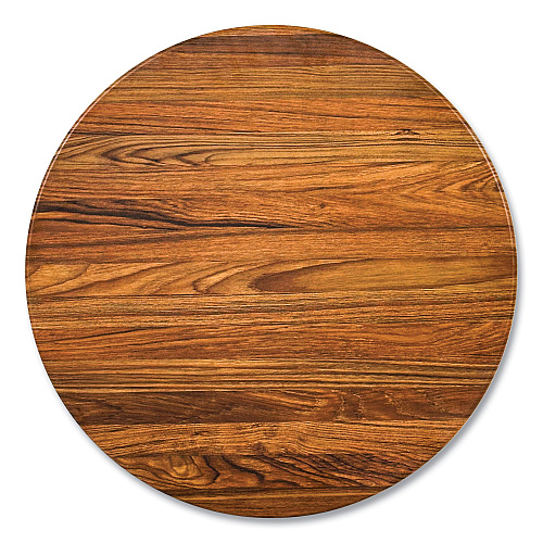 JMC Furniture Topalit Tables, Round, 36" dia x 29"h, Teak Top, Black Aluminum Base/Legs (106C36R8)
