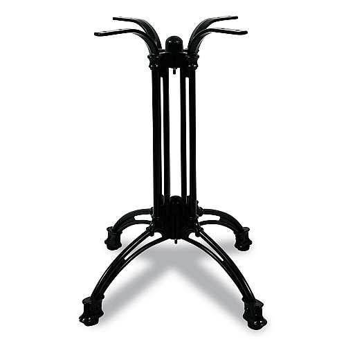 JMC Furniture Topalit Tables, Round, 36" dia x 29"h, Silver Top, Black Iron Base/Legs (10636R2)