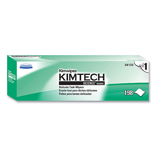 Kimtech Kimwipes Delicate Task Wipers, 1-Ply, 11.8 x 11.8, Unscented, White, 198/Box, 15 Boxes/Carton (34133)