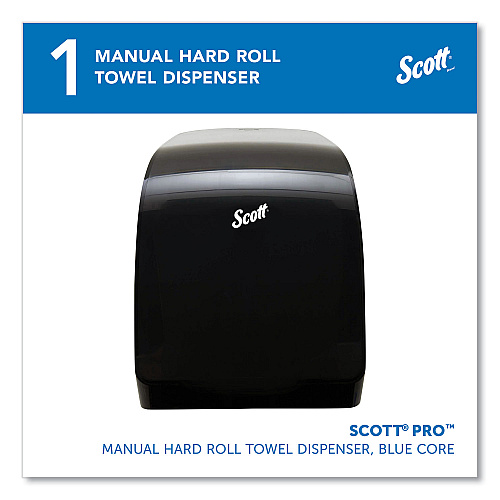 Scott Pro Mod Manual Hard Roll Towel Dispenser, 12.66 x 9.18 x 16.44, Smoke (34346)