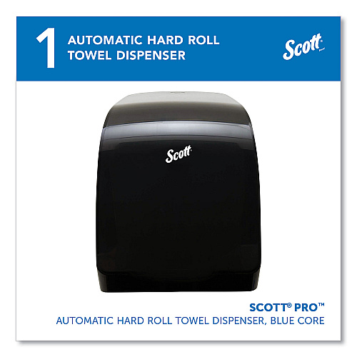 Scott Pro Electronic Hard Roll Towel Dispenser, 12.66 x 9.18 x 16.44, Smoke (34348)