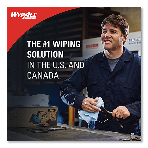 WypAll X70 Cloths, 1/4 Fold, 12.5 x 12, White, 76/Pack, 12 Packs/Carton (41200)