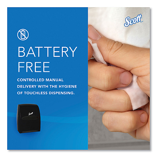Scott Essential Manual Hard Roll Towel Dispenser, 13.06 x 11 x 16.94, Black (46253)