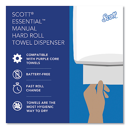 Scott Essential Manual Hard Roll Towel Dispenser, 13.06 x 11 x 16.94, Black (46253)
